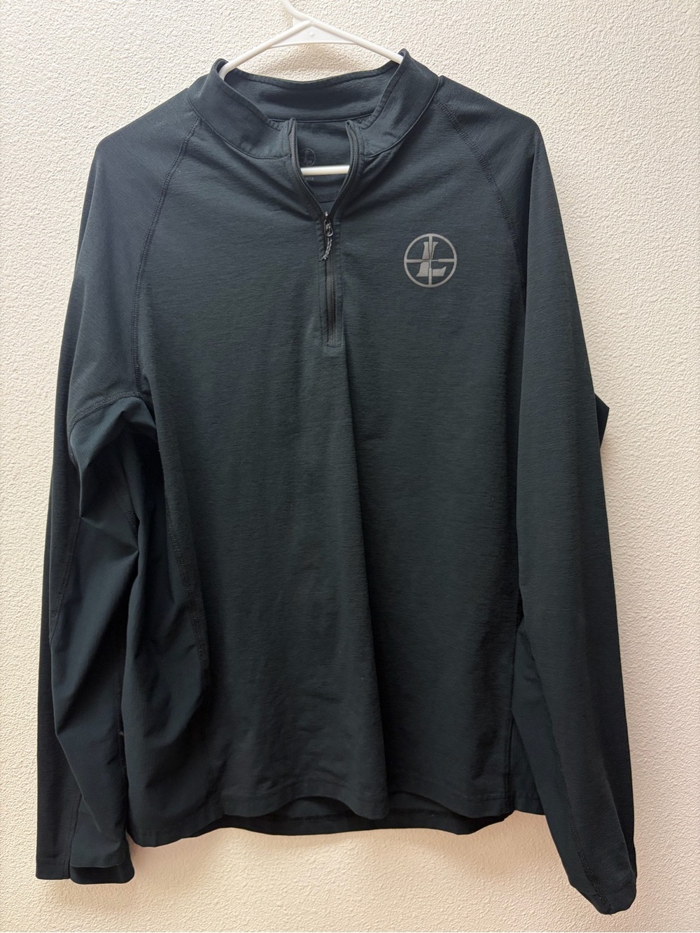 Men's Black Long-Sleeve Quarter-Zip Performance Top